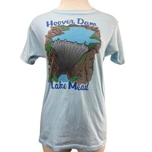 VTG Super Screen Stars Womens (L) HOOVER DAM Lake Mead Single Stitch T-Shirt USA